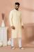 Picture of Well Formed Cotton & Georgette Pale Golden Rod Kurtas