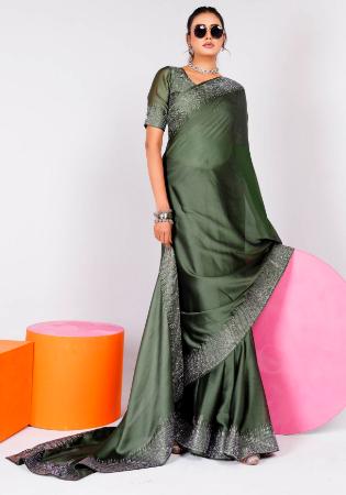 Picture of Pleasing Silk Dim Gray Saree