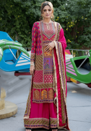 Picture of Beauteous Chiffon Light Pink Readymade Salwar Kameez