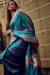 Picture of Ideal Satin & Brasso Teal Saree