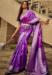 Picture of Sightly Satin & Brasso Dark Orchid Saree