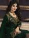 Picture of Georgette & Satin Dark Slate Grey Straight Cut Salwar Kameez