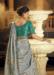 Picture of Sightly Silk Dark Slate Grey Saree