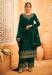 Picture of Georgette & Silk Dark Green Straight Cut Salwar Kameez