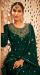 Picture of Georgette & Silk Dark Green Straight Cut Salwar Kameez