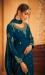 Picture of Georgette & Silk Navy Blue Straight Cut Salwar Kameez