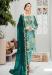 Picture of Georgette & Net Cadet Blue Straight Cut Salwar Kameez