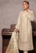 Picture of Georgette & Net Beige Straight Cut Salwar Kameez