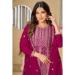 Picture of Resplendent Chiffon Crimson Straight Cut Salwar Kameez