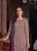 Picture of Alluring Net Rosy Brown Straight Cut Salwar Kameez