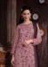 Picture of Delightful Net Rosy Brown Straight Cut Salwar Kameez