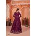 Picture of Beautiful Silk Maroon Anarkali Salwar Kameez