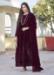 Picture of Georgette Saddle Brown Anarkali Salwar Kameez