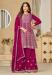 Picture of Chiffon Medium Violet Red Straight Cut Salwar Kameez