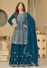 Picture of Chiffon Midnight Blue Straight Cut Salwar Kameez