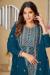 Picture of Chiffon Midnight Blue Straight Cut Salwar Kameez