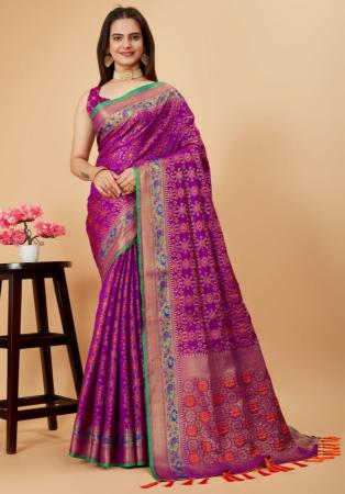 Picture of Shapely Silk Dark Magenta Saree