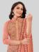 Picture of Sightly Silk Dark Salmon Straight Cut Salwar Kameez