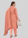 Picture of Sightly Silk Dark Salmon Straight Cut Salwar Kameez