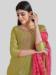 Picture of Enticing Silk Dark Khaki Straight Cut Salwar Kameez