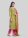 Picture of Enticing Silk Dark Khaki Straight Cut Salwar Kameez