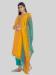 Picture of Silk Dark Golden Rod Straight Cut Salwar Kameez