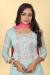 Picture of Silk Light Steel Blue Straight Cut Salwar Kameez