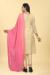 Picture of Silk Pale Golden Rod Straight Cut Salwar Kameez