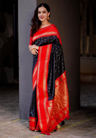 Picture of Taking Silk Black Saree