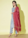 Picture of Cotton & Silk Light Slate Grey Readymade Salwar Kameez