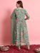 Picture of Georgette Dark Sea Green Readymade Salwar Kameez