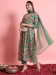 Picture of Georgette Dark Sea Green Readymade Salwar Kameez