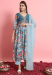 Picture of Georgette Light Steel Blue Readymade Salwar Kameez