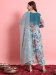 Picture of Georgette Light Steel Blue Readymade Salwar Kameez