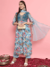 Picture of Georgette Light Steel Blue Readymade Salwar Kameez