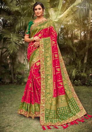 Picture of Delightful Silk Light Coral Saree