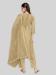 Picture of Magnificent Silk Tan Straight Cut Salwar Kameez