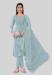 Picture of Silk Light Slate Grey Straight Cut Salwar Kameez