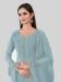 Picture of Silk Light Slate Grey Straight Cut Salwar Kameez