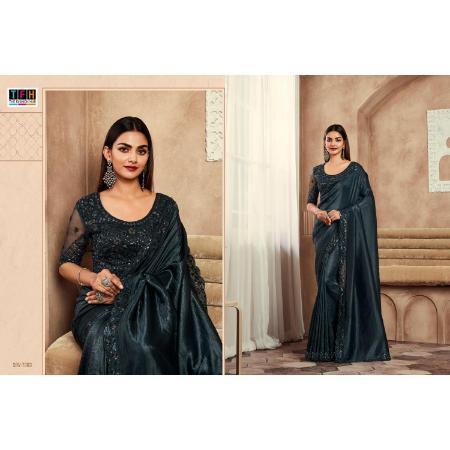 Picture of Elegant Silk Black Saree