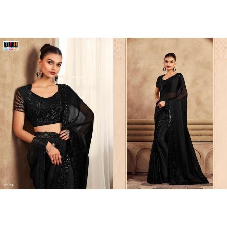 Picture of Amazing Silk Black Saree