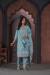 Picture of Chiffon Cadet Blue Straight Cut Salwar Kameez