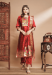 Picture of Well Formed Silk Maroon Readymade Salwar Kameez