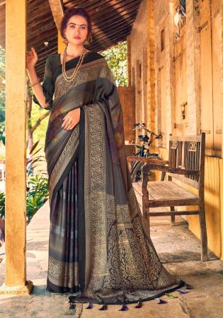 Picture of Magnificent Chiffon & Silk Dim Gray Saree