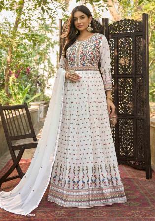 Picture of Taking Georgette White Anarkali Salwar Kameez