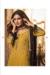 Picture of Georgette Dark Khaki Straight Cut Salwar Kameez