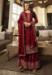 Picture of Beautiful Georgette Maroon Straight Cut Salwar Kameez