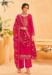 Picture of Lovely Organza Crimson Straight Cut Salwar Kameez