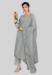 Picture of Silk Light Slate Grey Straight Cut Salwar Kameez