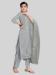 Picture of Silk Light Slate Grey Straight Cut Salwar Kameez